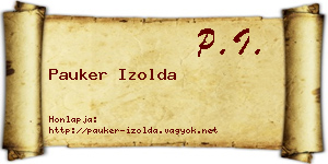 Pauker Izolda névjegykártya
